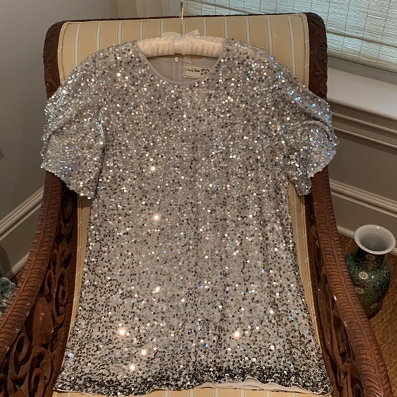 JENS PIRATE BOOTY FOR FREE PEOPLE DARK WATERS SEQUIN EMBELLISHED MINI DRESS M - Picture 10 of 15